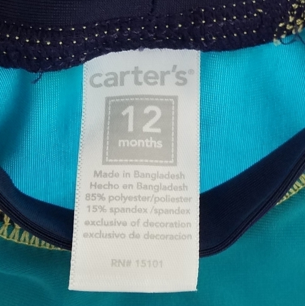 Carter's Rash Guard Swim Beach Pool Shirt 12m - Picture 4 of 4
